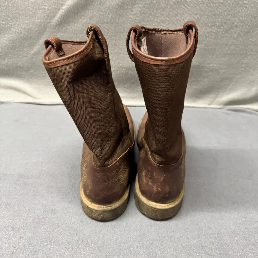 Georgia Boots Wellington Mens 10 M Waterproof‎ Steel Toe Leather Utility Brown